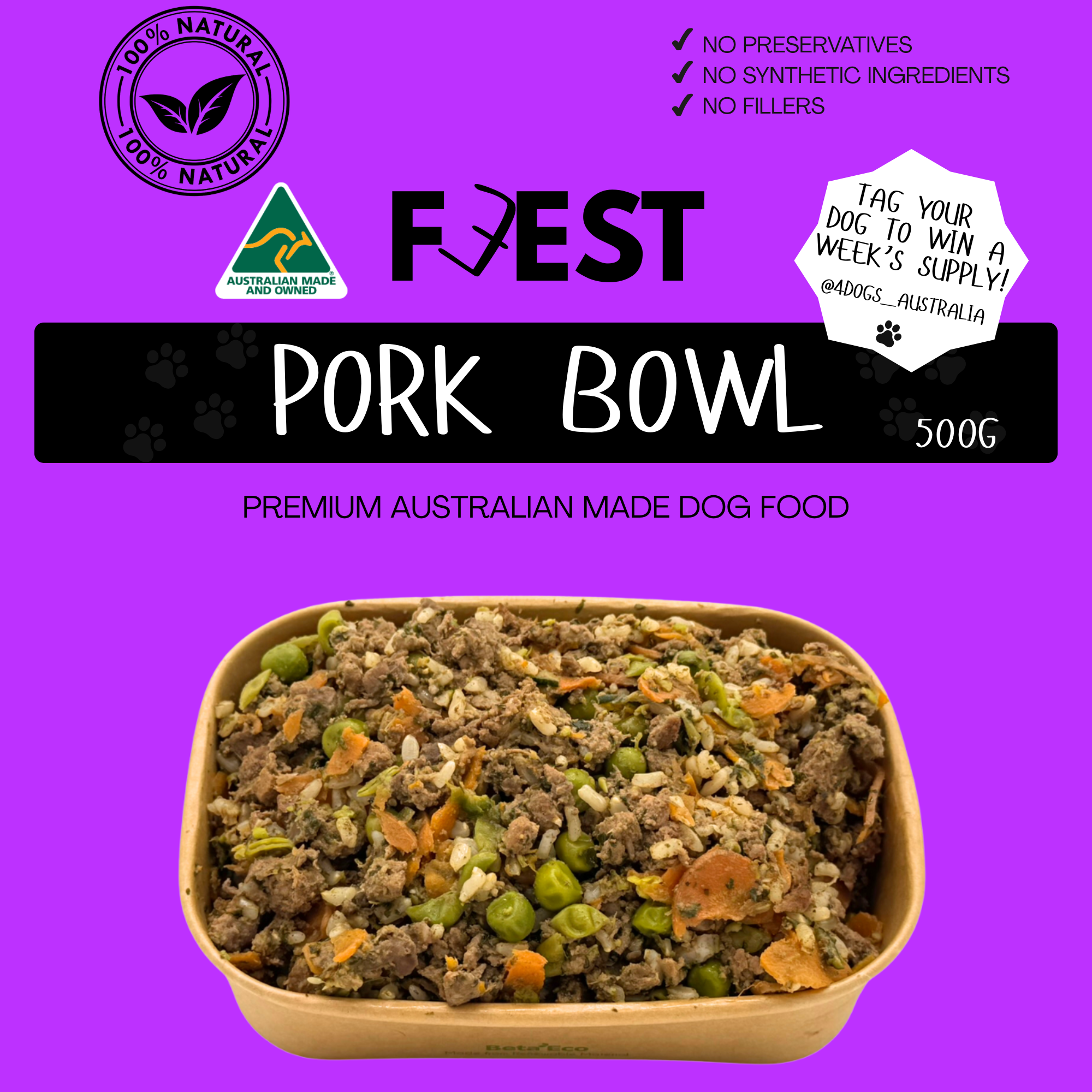 DOG FOOD 4 PACK (4 X 500G)