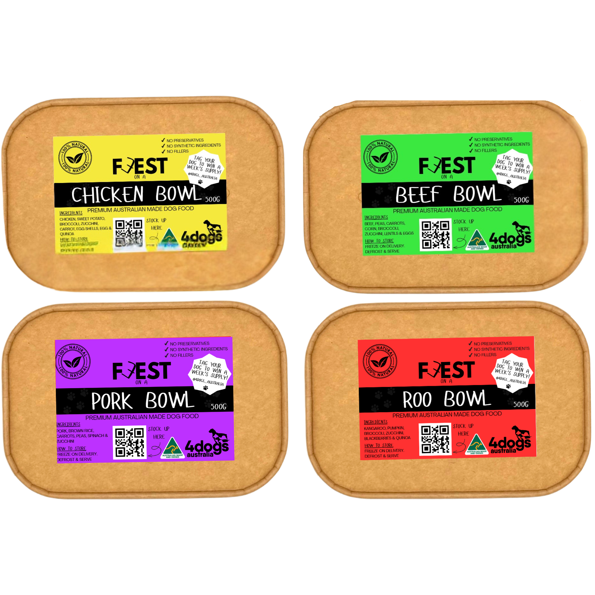 DOG FOOD 4 PACK (4 X 500G)