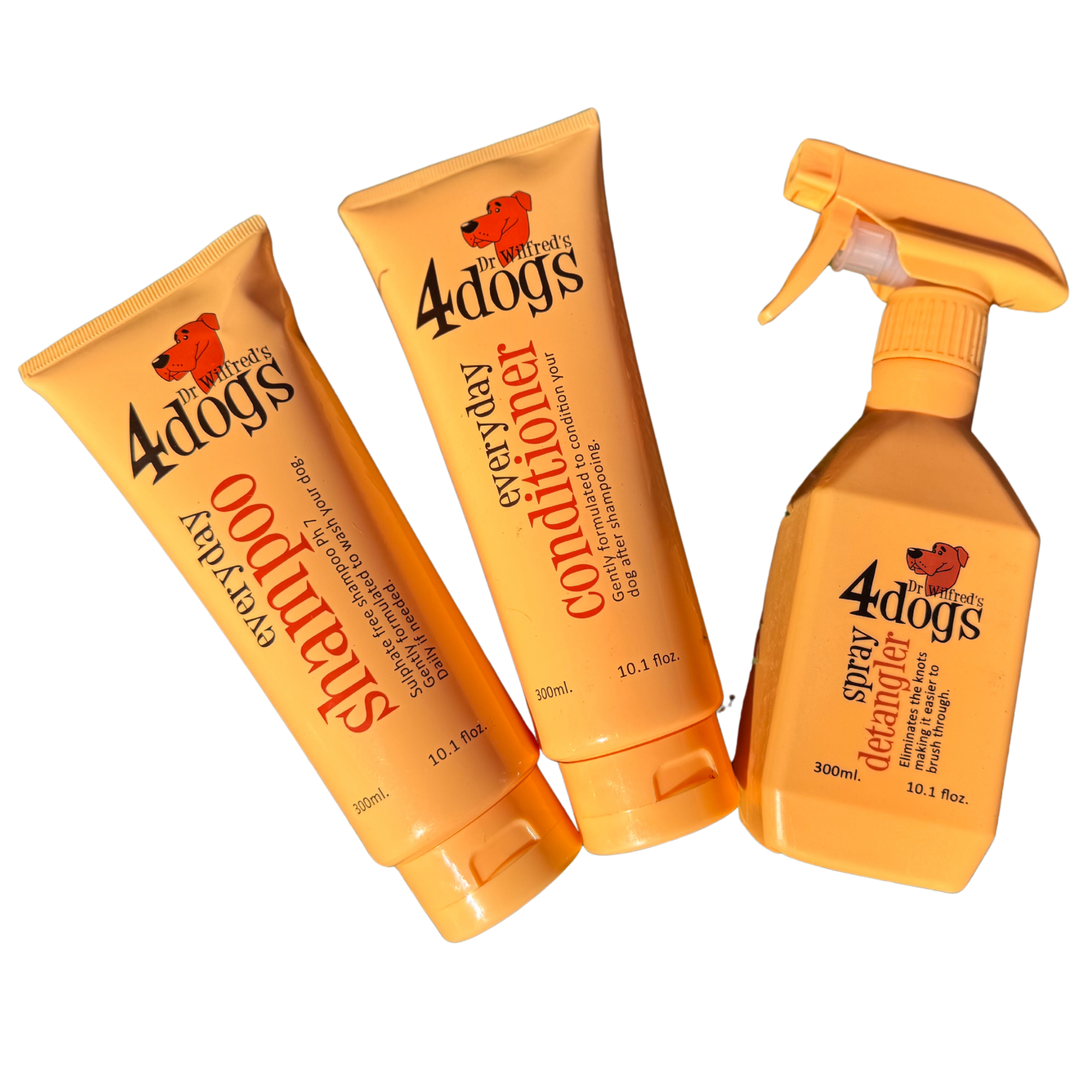 DOG SHAMPOO, CONDITIONER + DETANGLER BUNDLE