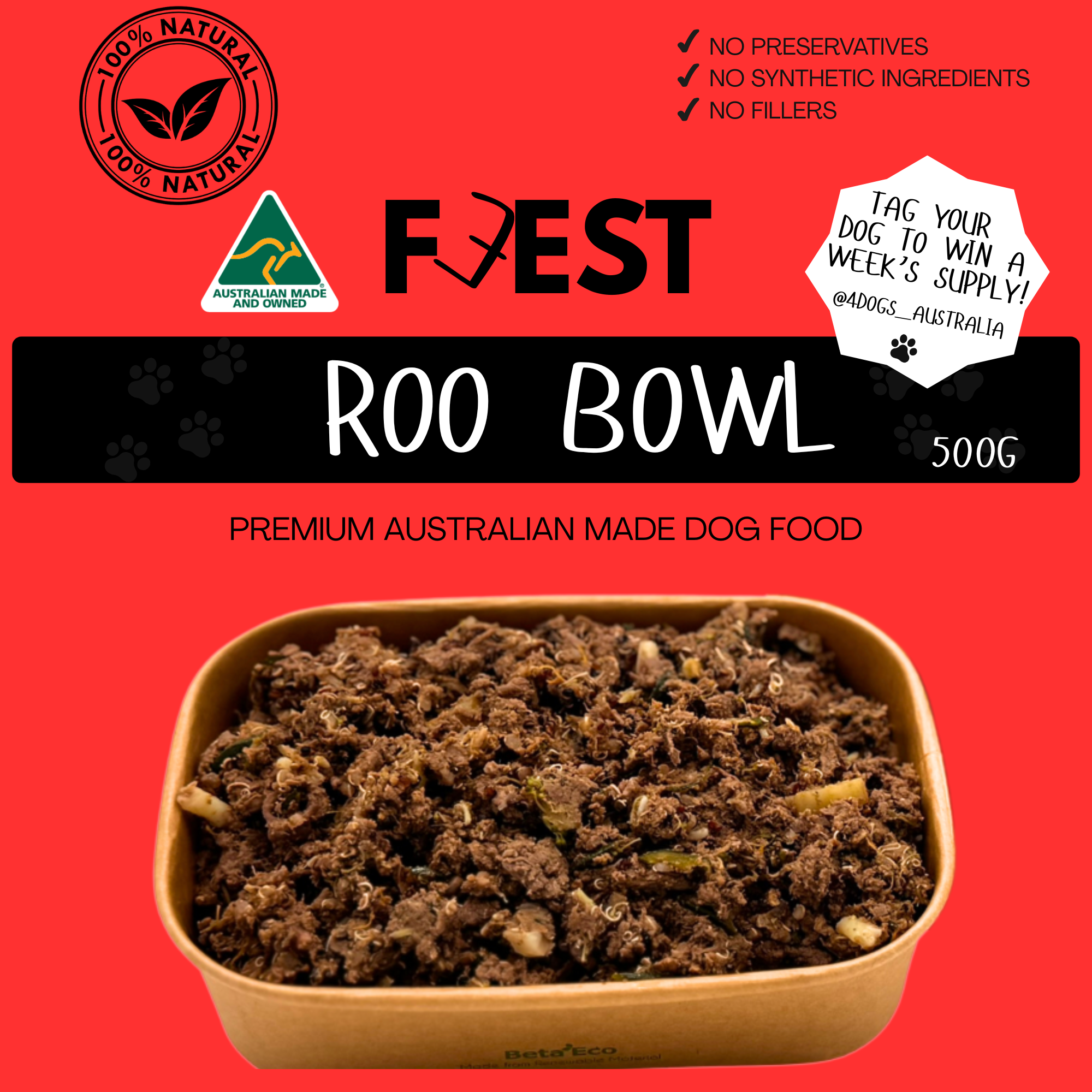 DOG FOOD 4 PACK (4 X 500G)